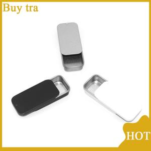 [Buytra] Metal Rectangular Empty Mini Tin Box Tinplate Push Candy Cases Storage Box