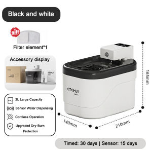 2L Cat Dog Water Fountain With Motion Sensor Safe Pet Water Dispenser With Loop Filter Mute Pump
