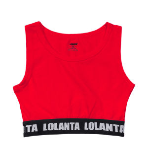 LOlanta Girls Singlet Vest for Kids Crop Top Teens Women Black Red White 4-16 Years