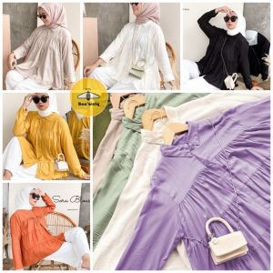 BeeUniq Sora Blouse / Atasan Wanita Blouse Dita Ruffle