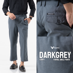 Tayma Celana Sirwal Kantor Pria Formal Katun Semiwool Adem Lembut Tidak Kusut Nyaman untuk Kerja