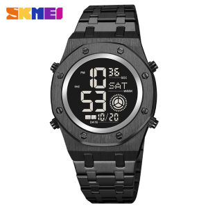 PENGIRIMAN INSTANT / Jam tangan pria digital skmei 2073 rantai water resist original