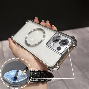 Soft Cellphone Cover For OPPO Reno 8 5G Reno 8 Pro 5G Case Plating Silicone TPU Shockproof Protection Phone Casing Shell With Magnetic Suction Function