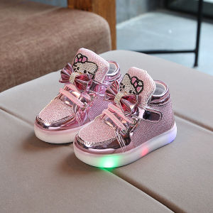 fashion kids  shoes LED shoes for kids girls angle boot for kids girls right up casual shoes for kids Size 22-30