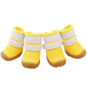 OUTOPEN Rubber Sole Dog Mesh Shoes Breathable Hollow Out Anti-Slip Dog Boots Summer Dog Shoes Wear-resistant Dog Footwear Spring Summer