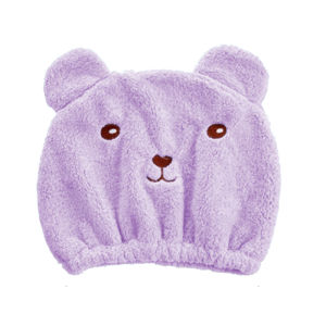towels for bath Dry Hair Cap For Women Quick-drying Absorbent Thick Microfiber Head Towel Korean Cute Bear Embroidered Shower Cap towel