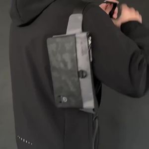 Mens ultrathin 3-layer waist bag belt bag sports outdoor multifunction chest bag waterproof shoulder bag㏇0708