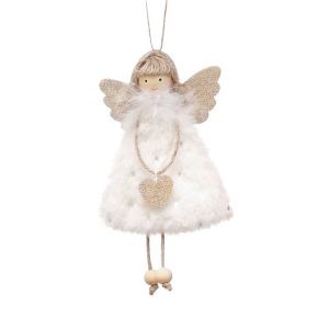 [Timmo House]Christmas Angel Plush Doll Pendant 2023 New Year For Home Christmas Decoration Kids Gifts Christmas Tree Decoration