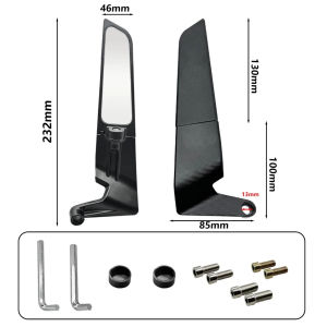 Fast Shipping Motorcycle Street King V8 V6 Rearview Mirror Full Alloy Side Mirror Clean Lens Universal Adjustable CNC Material