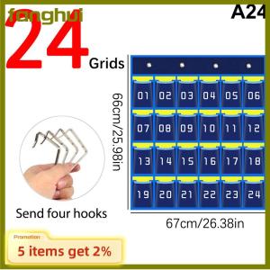 fanghui Numbered Pocket Chart Over The Door Organizer Homeschool Supplies Classroom Decor Storage Bags For Cell Phones Calculator Holder