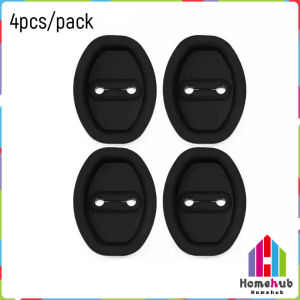HB 4Pcs/pack Universal Car Door Lock Buckle Silicone Cover Car Door Shock-absorbing Anti-collision
