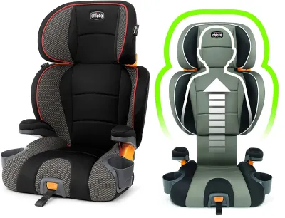 {READY STOCK} Chicco KidFit 2-in-1 Belt-Positioning Booster Car Seat with SuperCinch LATCH One-pull tightener ErgoBoost Double Foam Padding - Atmosphere