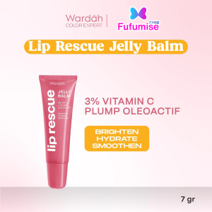 Wardah Lip Rescue Jelly Balm Dusty Rose 7g | Lip Balm Lip Therapy Hydrating | Mencerahkan Bibir | Bibir Sehat Plump
