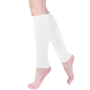 Fashion Woman Spring Fall Winter Warm Leg Covers Socks Office Lady Outdoor Casual Knitted Knee Pads Stocking Cold-proof Sleeve Rainbow Knit Striped Sock Cover Japanese Harajuku JK School Uniform Pile Socks Mid-Calf Ankle Socks with Elastic