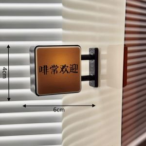 ZENO Góc cà phê tủ lạnh có biển hiệu ánh sáng Đèn LED Ánh sáng không khí Trang trí bếp bằng bảng lỗ nhỏ Từ tính Trang trí tủ lạnh Trang trí nhà cửa