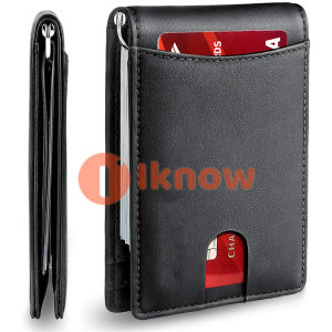 Minimalist Slim Smart Wallet for Men with Money Credit Card ClipRFID Blocking Leather Mens Thin Wallet Card Holder