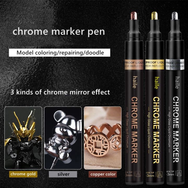 Haile Rose Gold Bronze Silver Mirror Chrom Reflective Marker Paint