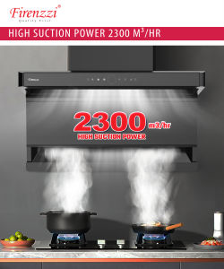 Firenzzi High Suction Power 2300m3/hr FCH-9033 LS 90cm L-Shape Cooker Hood (With Bubble Wrapping + Fragile Sticker)