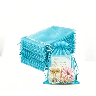 【SG Stock】 Organza Bag Drawstring Gift Bag Goodies Birthday Party Wedding Pouch Bags Sheer Wedding Party Favor Bags