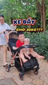 Xe đẩy cho bé xe đẩy gấp gọn cho bé Bamboo Life chính hãng 2 chiều 3 tư thế cho bé sơ sinh 0-36 tháng du lịch siêu thị