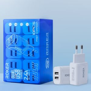 CHARGER ROCK BOX ISI 10PCS 2.4A 12WATT DUAL USB