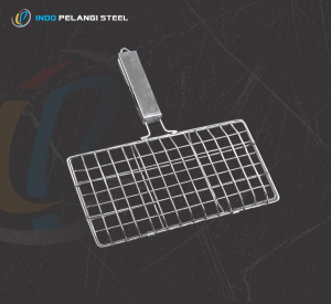 Jepit Panggangan Ikan Bakar Stainless Steel | Panggangan Besar Kecil