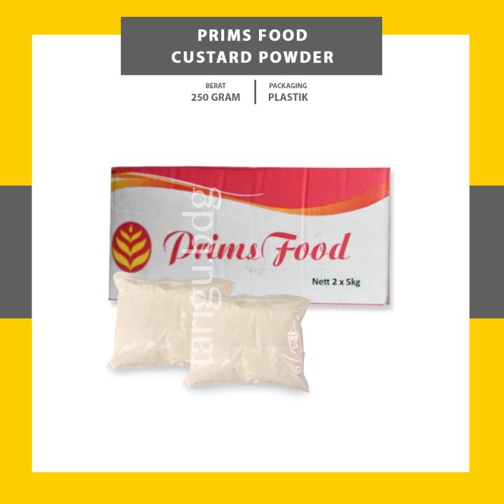 TEPUNG CUSTARD POWDER 250GR PRIMS FOOD - VLA PREMIX - VLA INSTANT - SAUS KRIM PUDDING - VLA KUE SOES