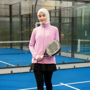 Jaket Olahraga Wanita Premium Polyester Dry Fit Anti UV UPF 50