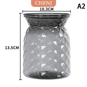 [COD] CHENJ กระถางต้นไม้พลาสติกใสรดน้ำด้วยตัวเองขนาดเล็กสำหรับตกแต่งบ้าน