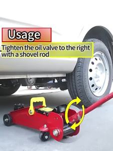 Fast Delivery⚡2 Ton Horizontal Hydraulic Car Jack 0kg Ton 2T Oil Pressure Car SUV Tire Changing Jack