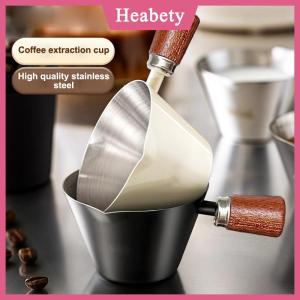 Heabety Cốc đong espresso cốc uống espresso cỡ nhỏ có tay cầm phụ kiện quầy bar cà phê mini có vòi hình chữ V