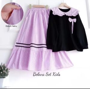 setelan anak perempuan rok crinkle airflow premiumn 2024 setrok anak perempuan
