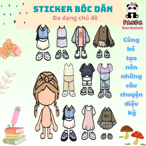 (52B)Bộ Avatar Sticker đồ chơi bóc dán đồ chơi xé dán giúp bé phát triển khéo léo