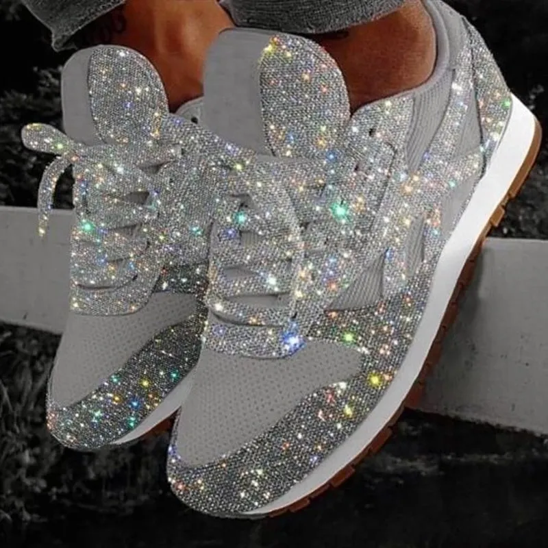 Glitter running shoes hotsell