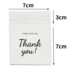 100pcs Food Packing Bags 10x10 / 7x7cm Self-Adhesive Bag Cookie Candy Graham Bar Baking Plastic Bag