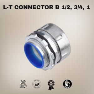 Conduit Water Tight Hub – Blue Liquid Tight Connector (L-T Type) B (1/2" 3/4" 1")