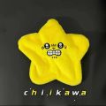 Angry Moving Stars Chiikawa Plush Toy Cute Yellow Pentagonal Heart Expression Stars Plush Soft Kawaii Toys Gifts for Kids. 