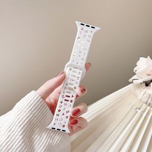 Basspal Silicone Dây đeo cho Apple Đồng Hồ 49Mm 45Mm 41Mm 44Mm 42Mm 40Mm Vòng Đeo Tay Thoáng Khí Dây Đeo Cổ Tay Cho Tôi Đồng Hồ Siêu 8 7 6 5 4 SE 3