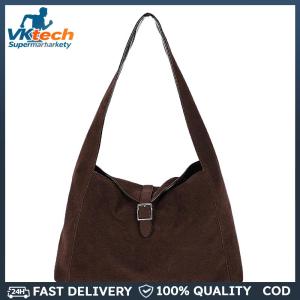 Women Faux Suede Large Capacity Shoulder Bag Fashion Commute Handbag Retro Single Shoulder Bag for Work Daily Use