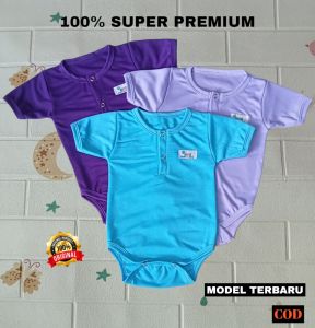 3Pcs Jumper Bayi Baju Bayi Baru Lahair 0-6 Bulan