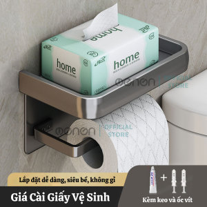 Giá Cài Giấy Vệ Sinh Treo Khăn Gắn Tường Oenen Chất Liệu Nhôm Hàng Không Siêu Nhẹ Kèm Keo Dán Chắc Chắn CB18
