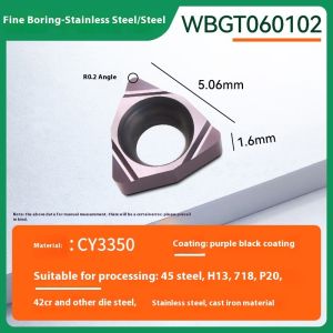 Fine Boring Turning Insert WBGT060102 TBGT060102 TBGT060104 TPGT080204 CNC Carbide Insert for Internal Hole Boring Tools