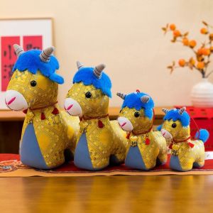 JUTBONG Cotton Filled Zodiac Goat Figurine 15cm 20cm 25cm Cartoon Design Stuffed Goat Animal Soft Hanging Decor Sheep Plush Doll Year Of Goat 2027