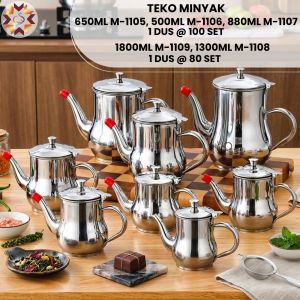 TEKO SARINGAN MINYAK ANGSA / TEKO SERBAGUNA KECIL / TEKO OIL POT MINI SARINGAN 800ML
