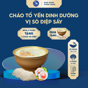 Cháo Tổ Yến Dinh Dưỡng Vị Sò Điệp Sấy Thăng Hoa Thơm Ngon Bổ Dưỡng Cháo Yến Chưng ăn liền Sò Điệp 100% nguyên chất tiện lợi - Yến Sào Dewis Nest