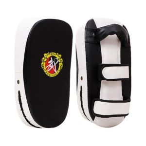 BLACKON Curved Hand Foot Kicking Pad PU Leather Thickened Boxing Kick Target Boxing Tools with Fixed Strap Punching Shield Pad Muay Thai
