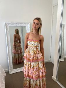 GY25139 Fashion embroidered cake suspender dress