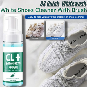 White Shoes Cleaner With Brush Shoes Yellow Decontamination Whitening Agent Wash-free White Shoes Foam Clean Tool