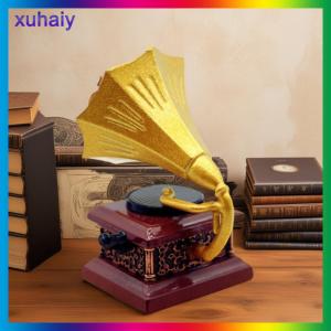 xuhaiy Dollhouse Vintage Phonograph Miniatures Model Living Room Accessories Of Doll House Decor Kids Pretend Play Toys Ornaments Gifts