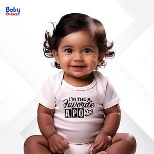 Baby Onesies PH Im the Favorite Apo Baby Boy Girl Statement Clothes 0-12 months Cotton Bodysuit